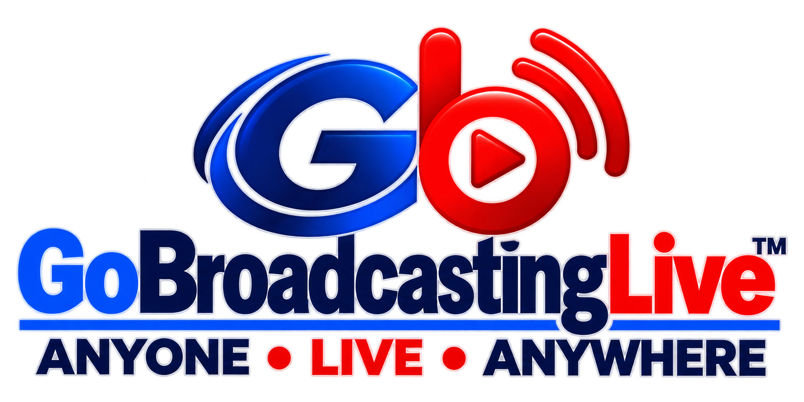 Official GoBroadcastingLive logo — Anyone Live Anywhere